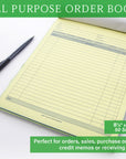 50 Sets 8 3/8" x 10 11/16" 2-Part Carbonless All Purpose Order Book