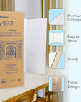 Tri-Fold Corrugated Presentation Board - White 28" X 40"