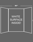 Tri-Fold Corrugated Presentation Board - White 28" X 40"