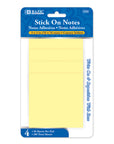 50 Ct. 3" X 3" Yellow Sticky Notes (4/Pack)