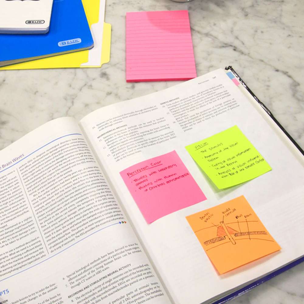 80 Ct. 3" X 3" Neon Sticky Notes