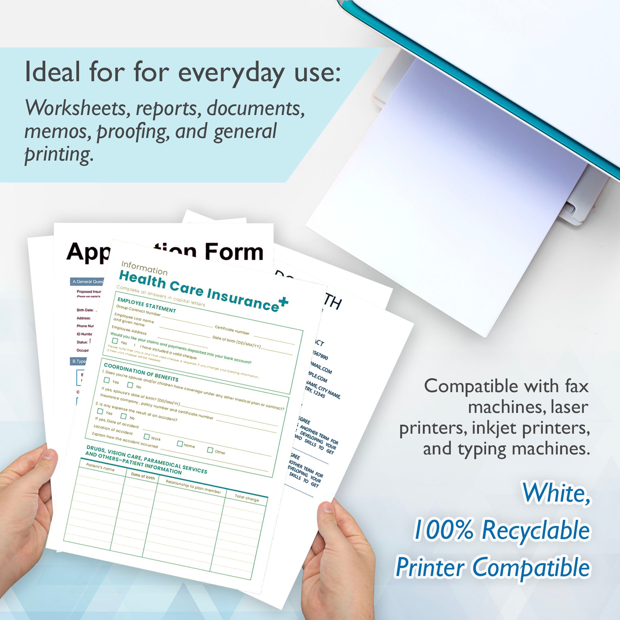 50 Ct. White Multipurpose Paper