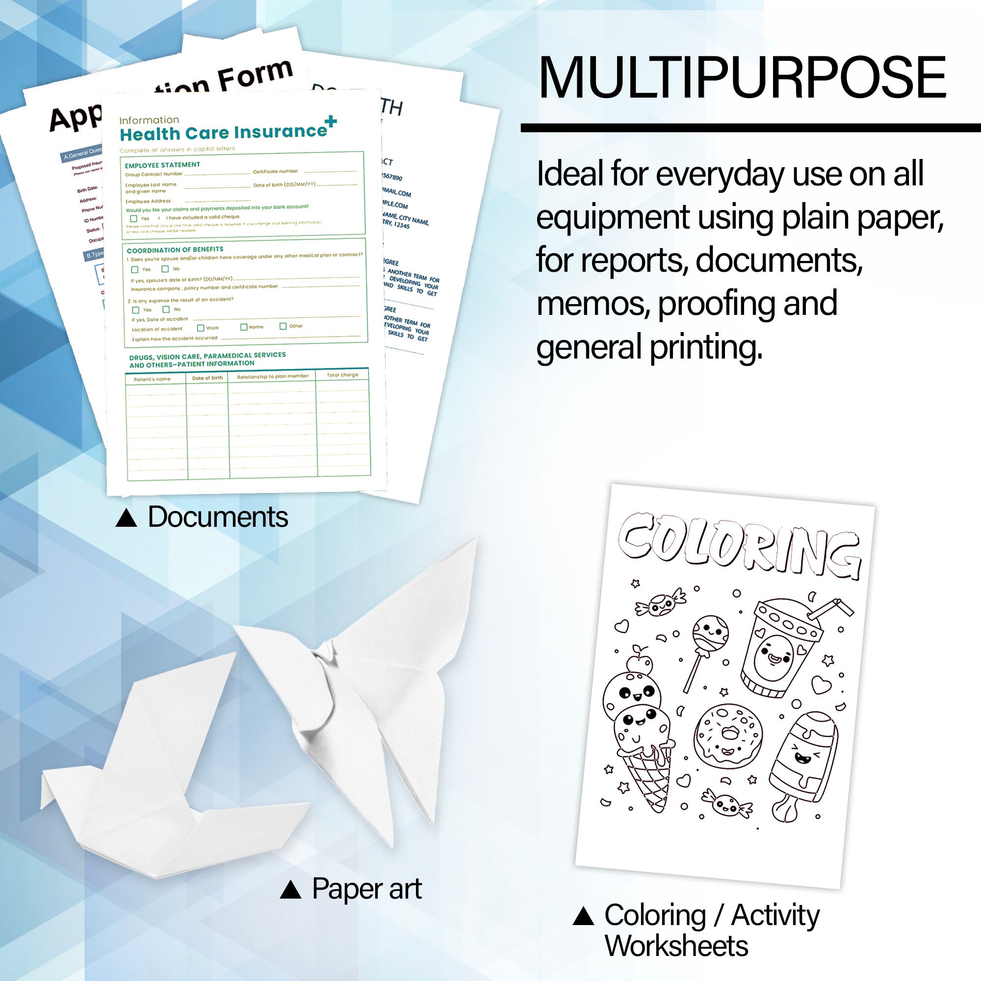 50 Ct. White Multipurpose Paper