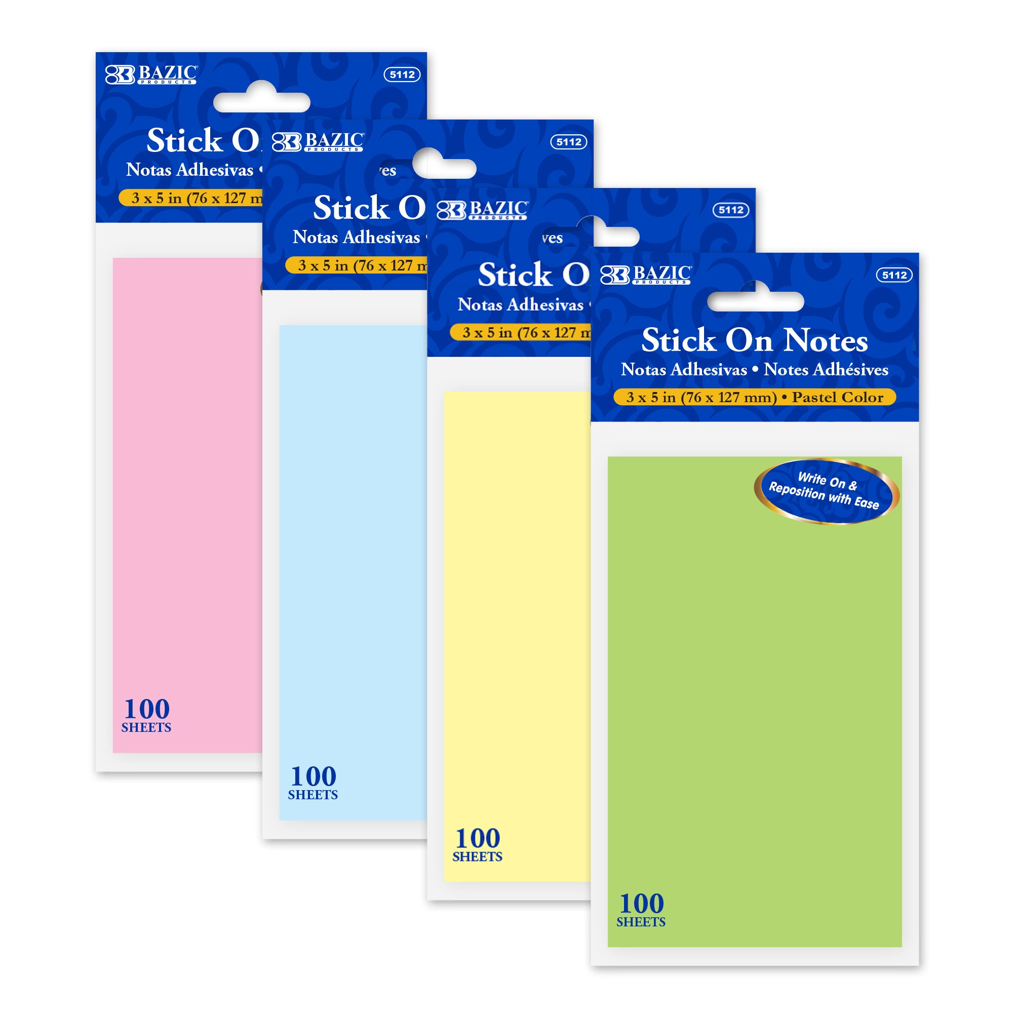 100 Ct. 3" X 5" Sticky Notes