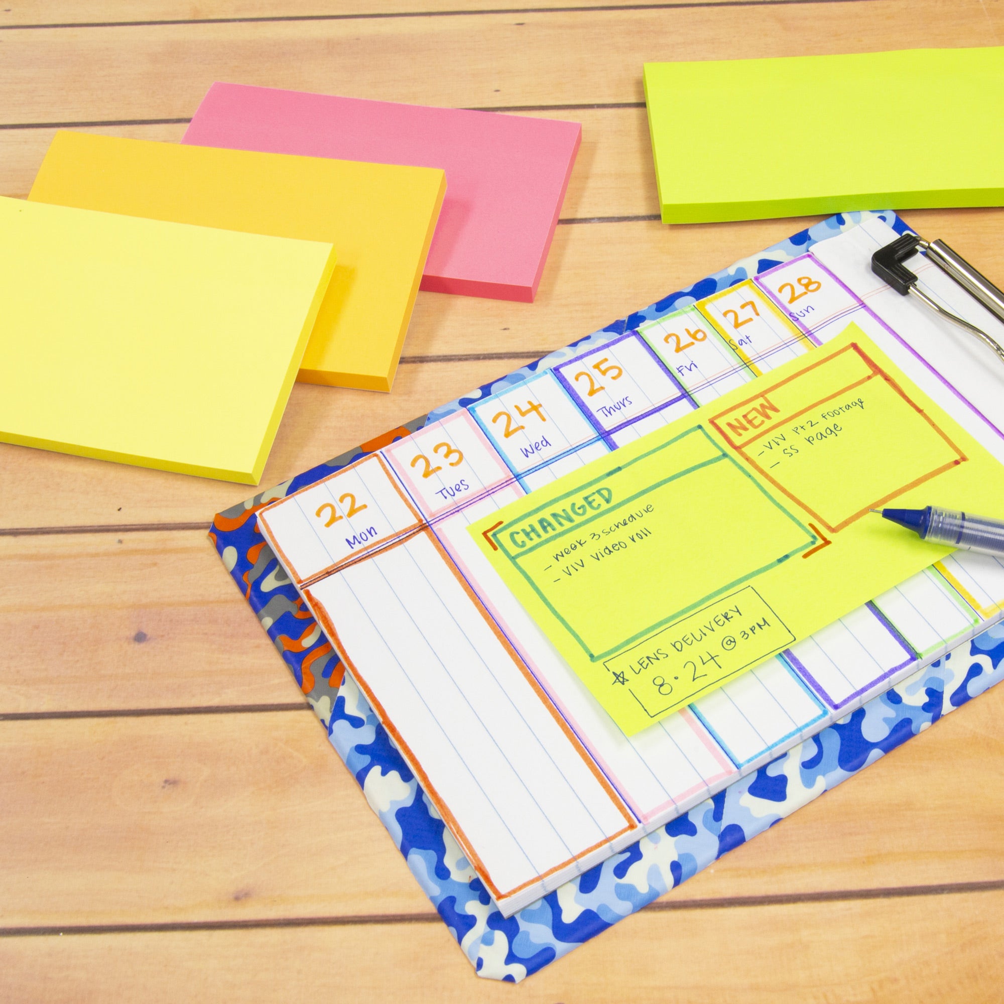 70 Ct. 3" X 5" Neon Sticky Notes