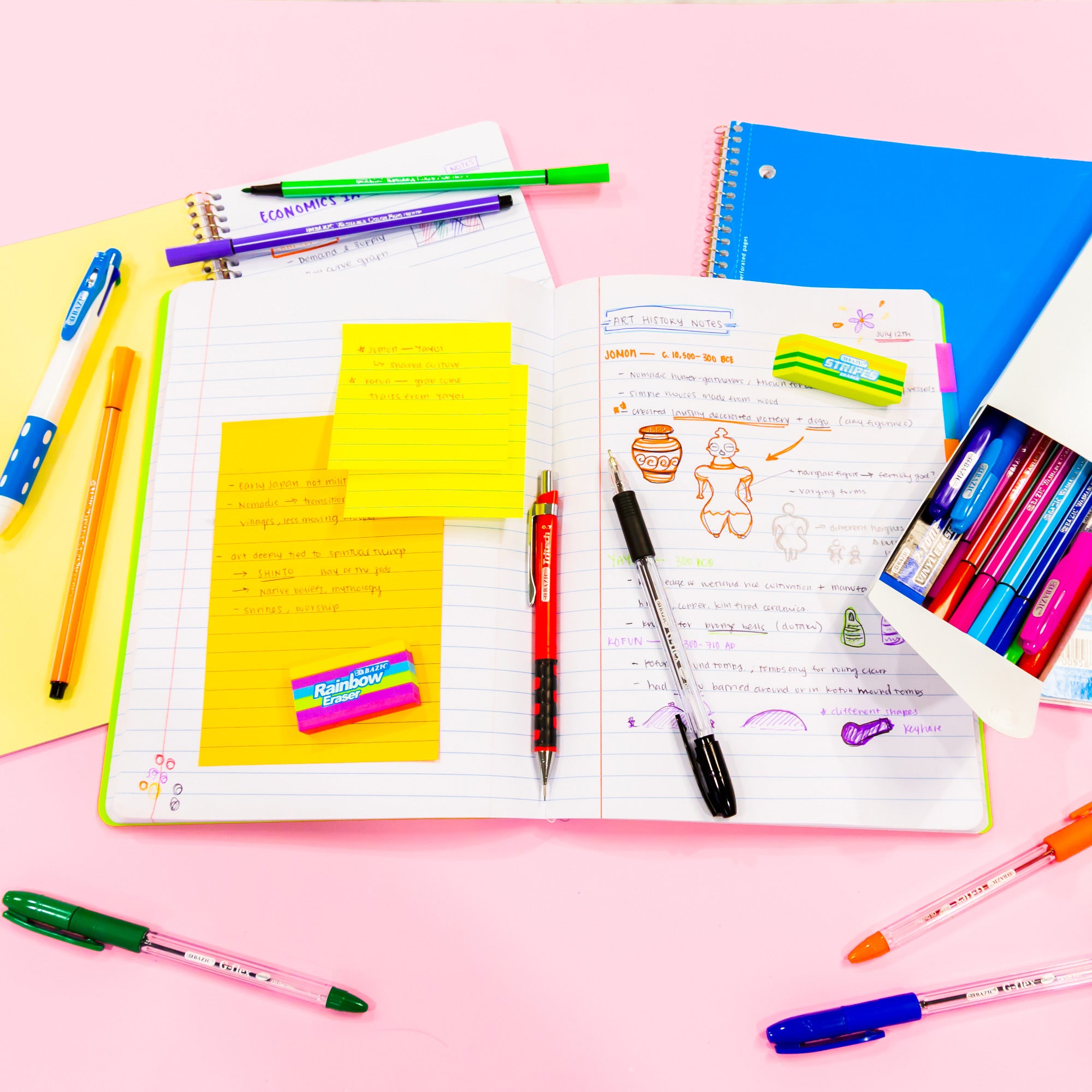 70 Ct. 3" X 5" Neon Sticky Notes