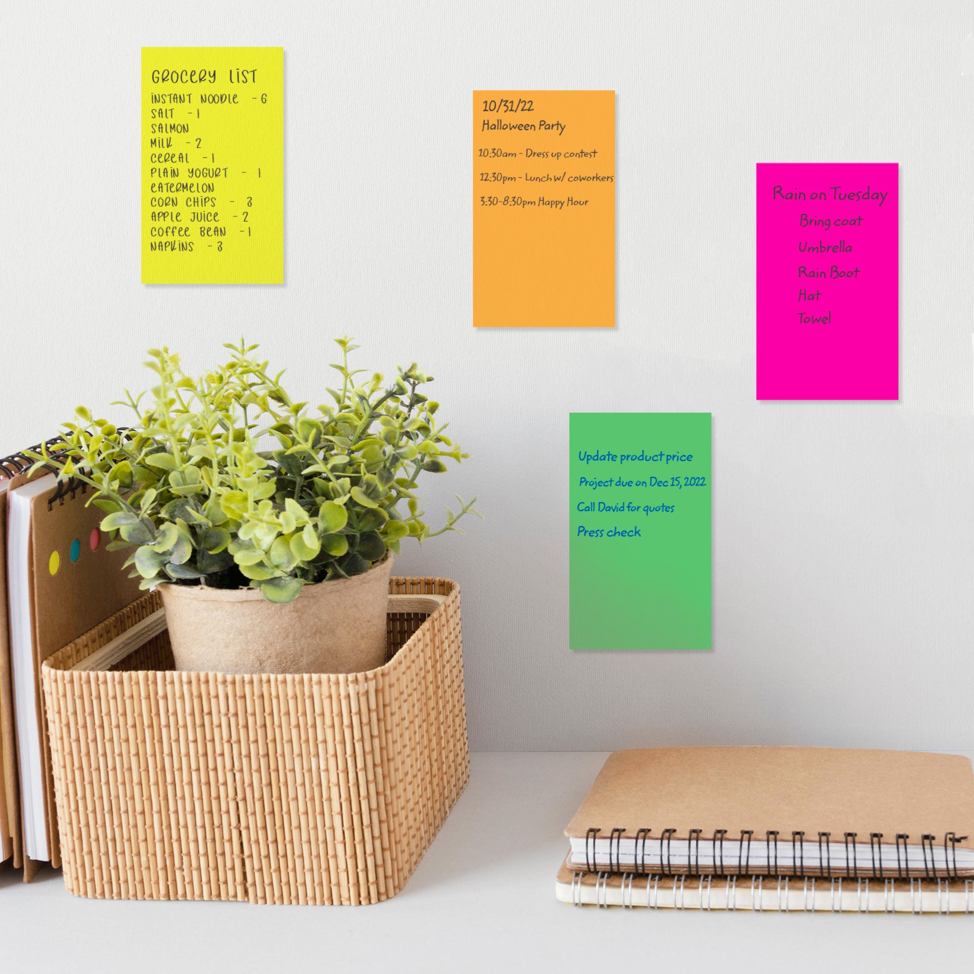 70 Ct. 3" X 5" Neon Sticky Notes