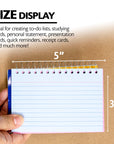 50 Ct. Spiral Bound 3" X 5" Ruled Colored Index Card