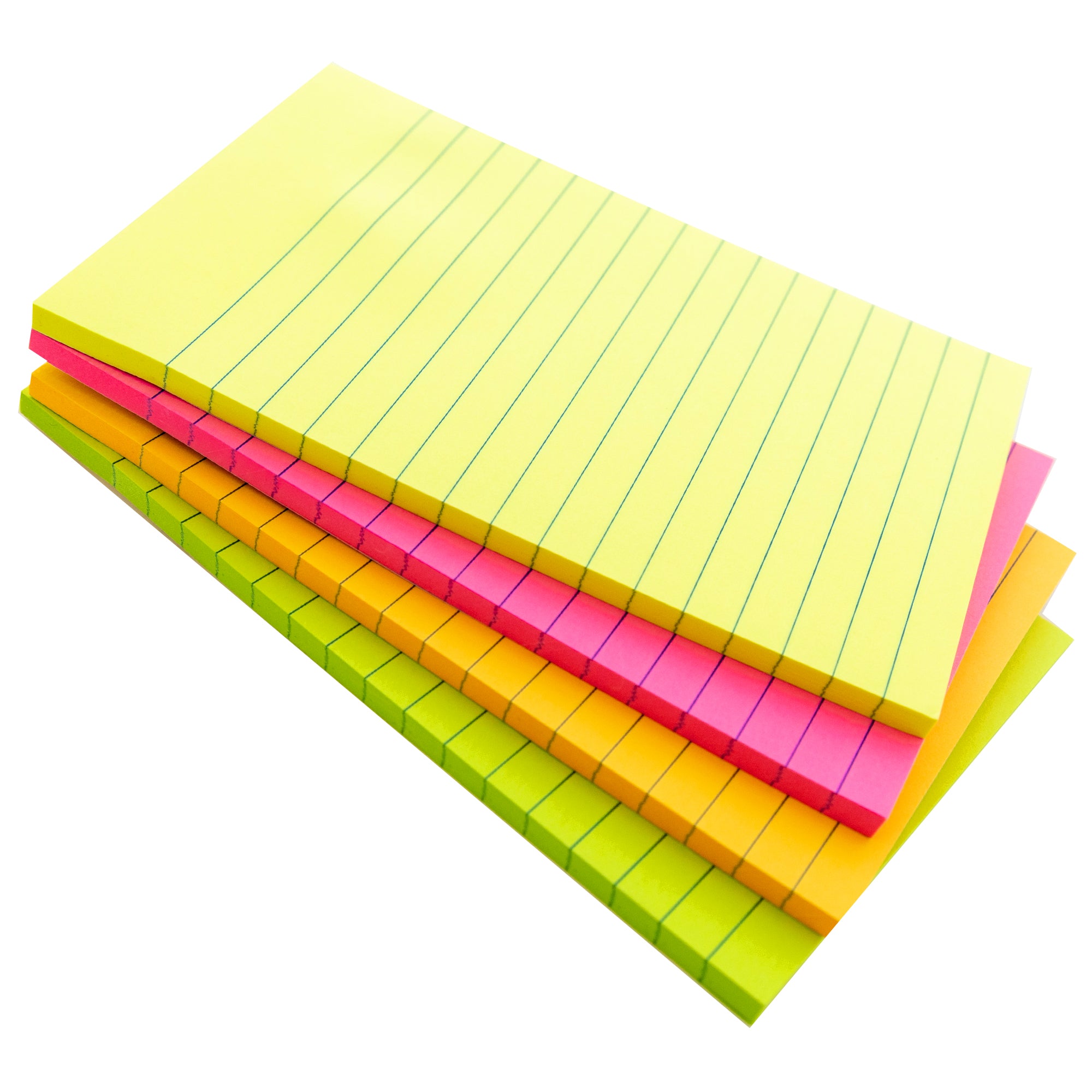 50 Ct. 4" X 6" Neon Lined Sticky Notes