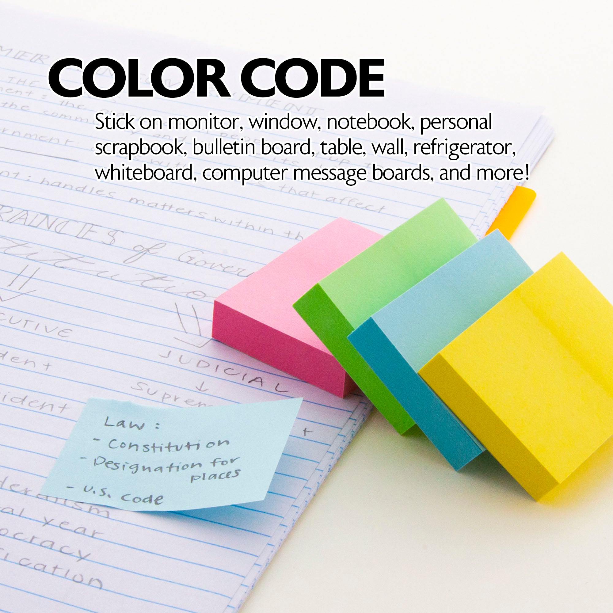 100 Ct. 1.5" X 2" Sticky Notes (4/Pack)