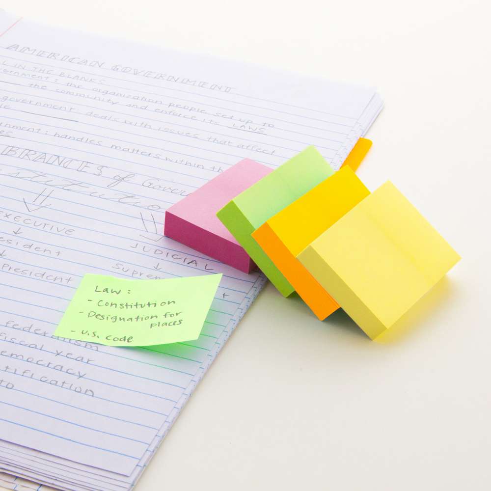 70 Ct. 1.5" X 2" Neon Sticky Notes (4/Pack)