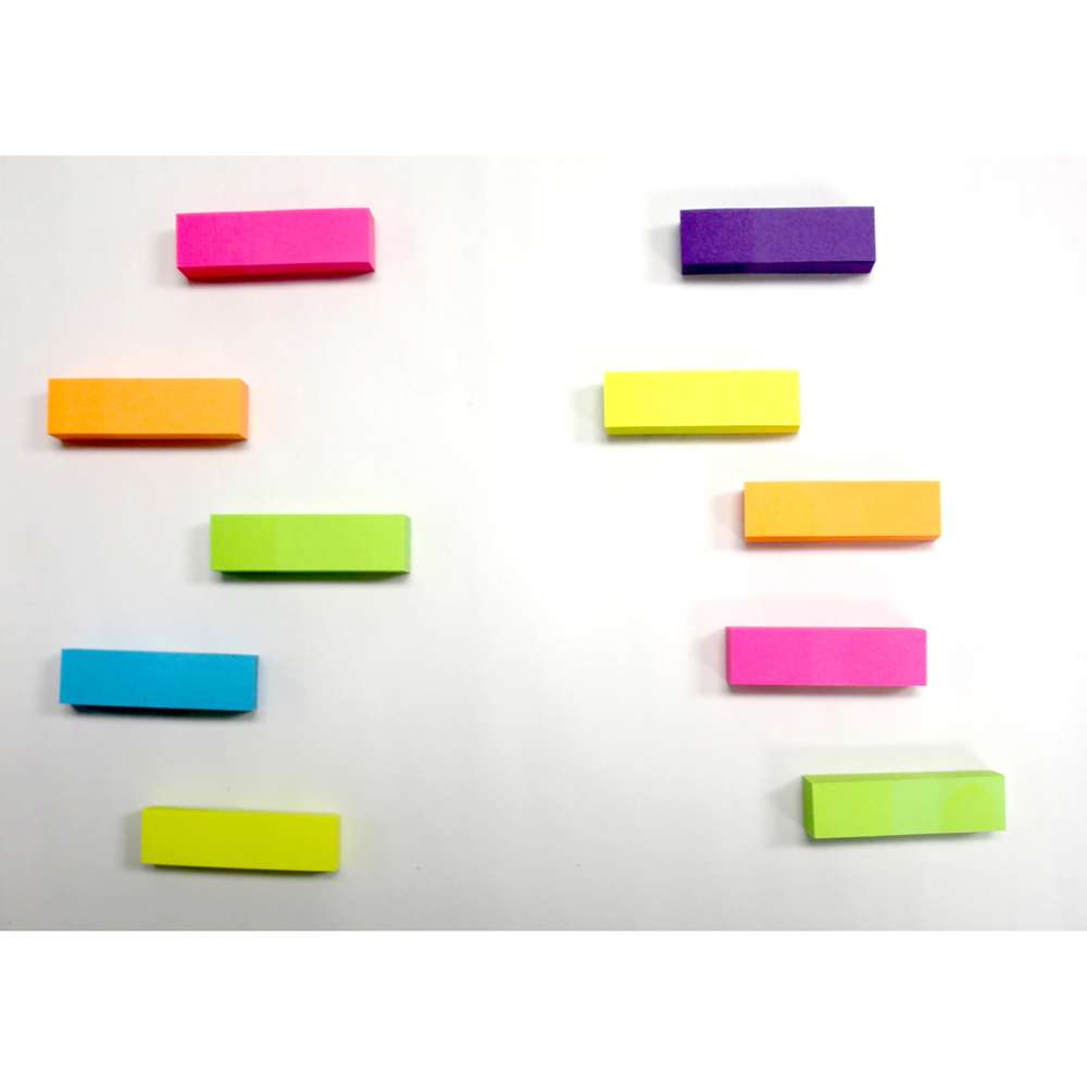 100 Ct. 0.5" X 1.75" Neon Page Markers (10/Pack)