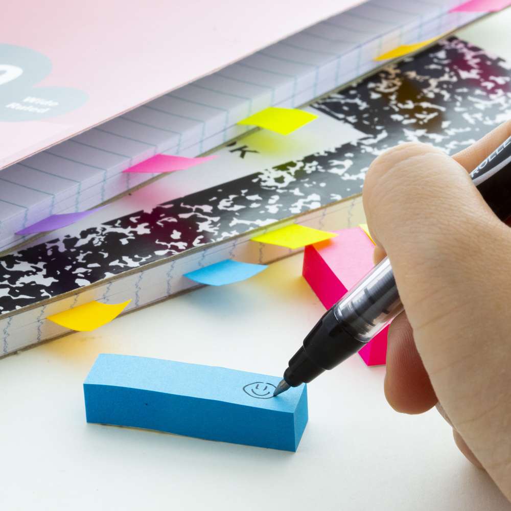 100 Ct. 0.5" X 1.75" Neon Page Markers (10/Pack)