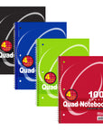 100 Ct. Quad-Ruled 4-1" Spiral Notebook