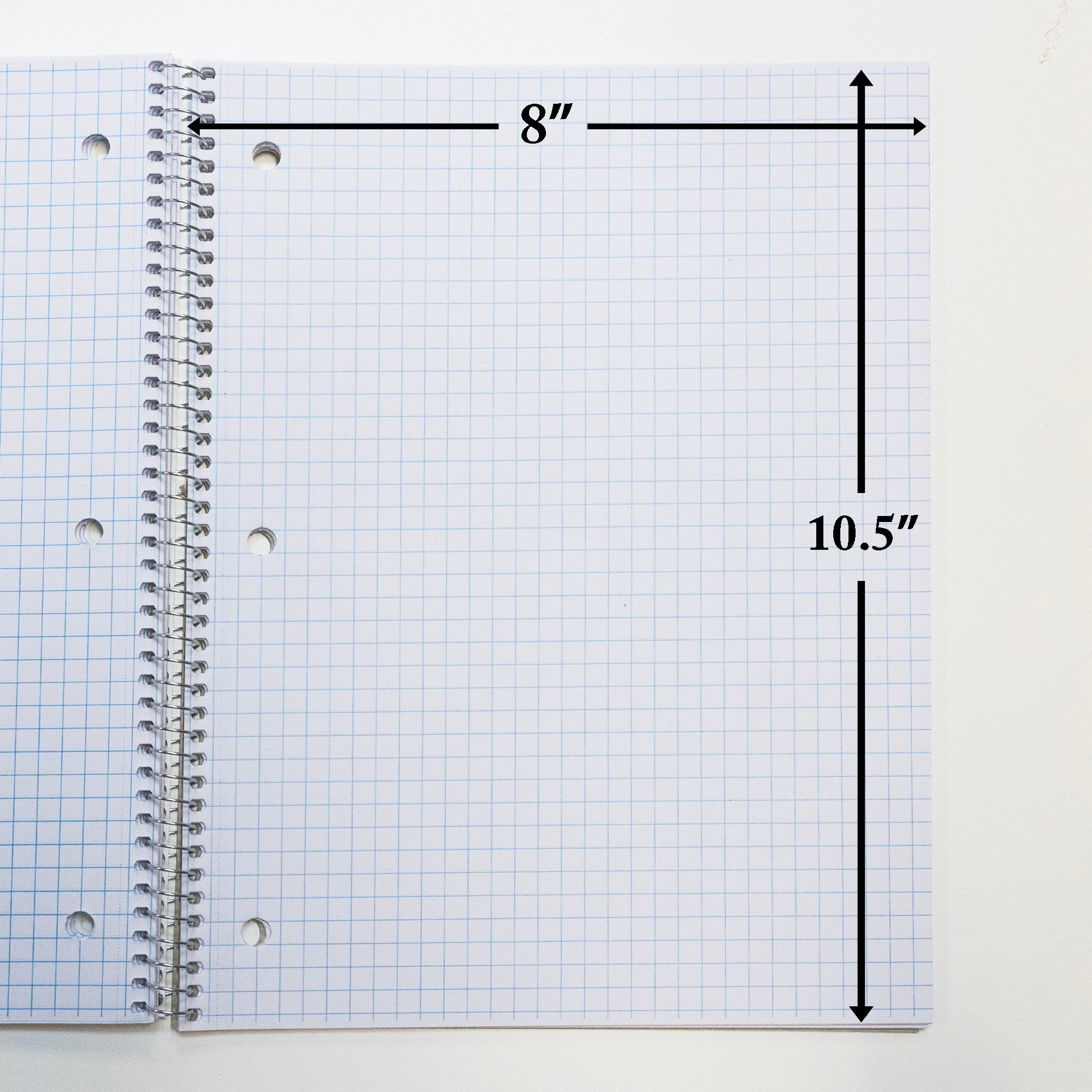 100 Ct. Quad-Ruled 4-1" Spiral Notebook
