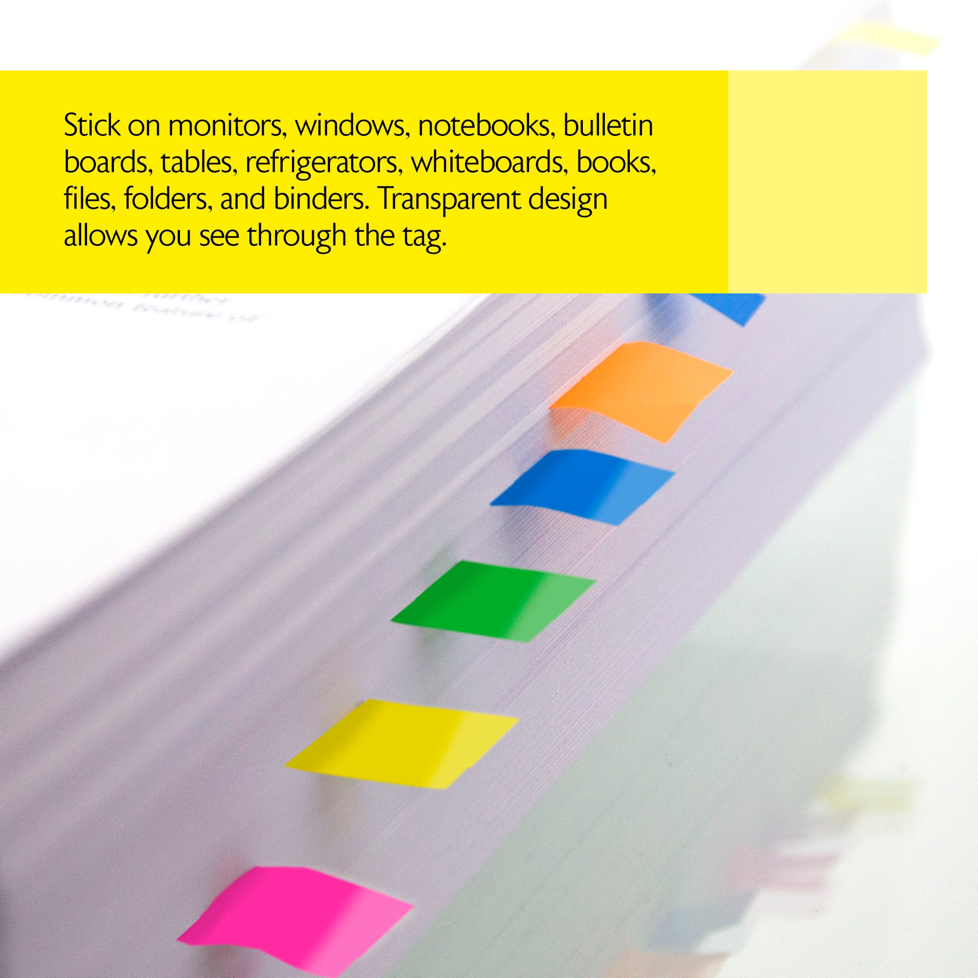 25 Ct. 1" X 1.7" Neon Color Standard Flags (6/Pack)