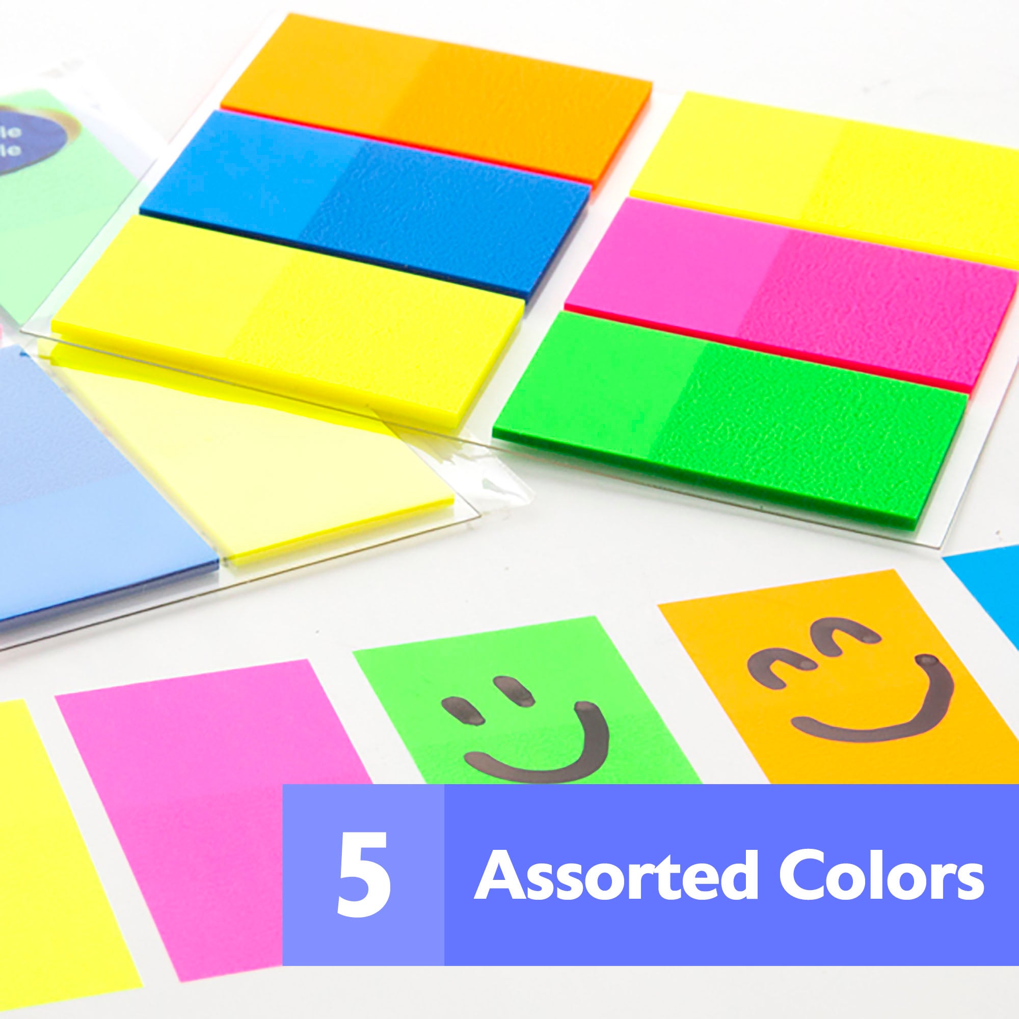 25 Ct. 1" X 1.7" Neon Color Standard Flags (6/Pack)