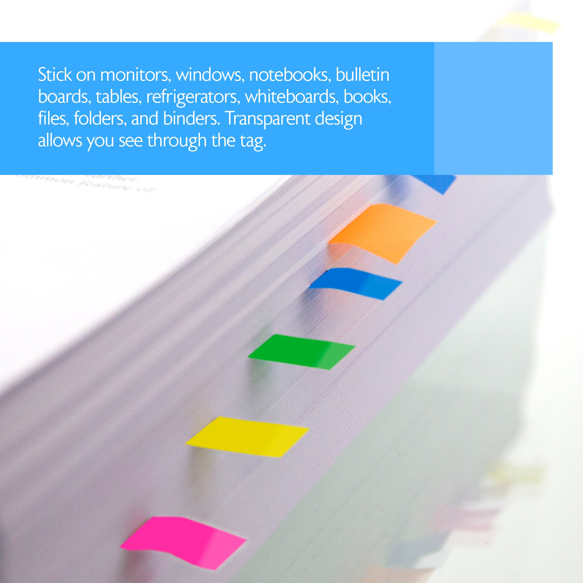 25 Ct. 0.5" X 1.7" Neon Color Coding Flags (10/Pack)