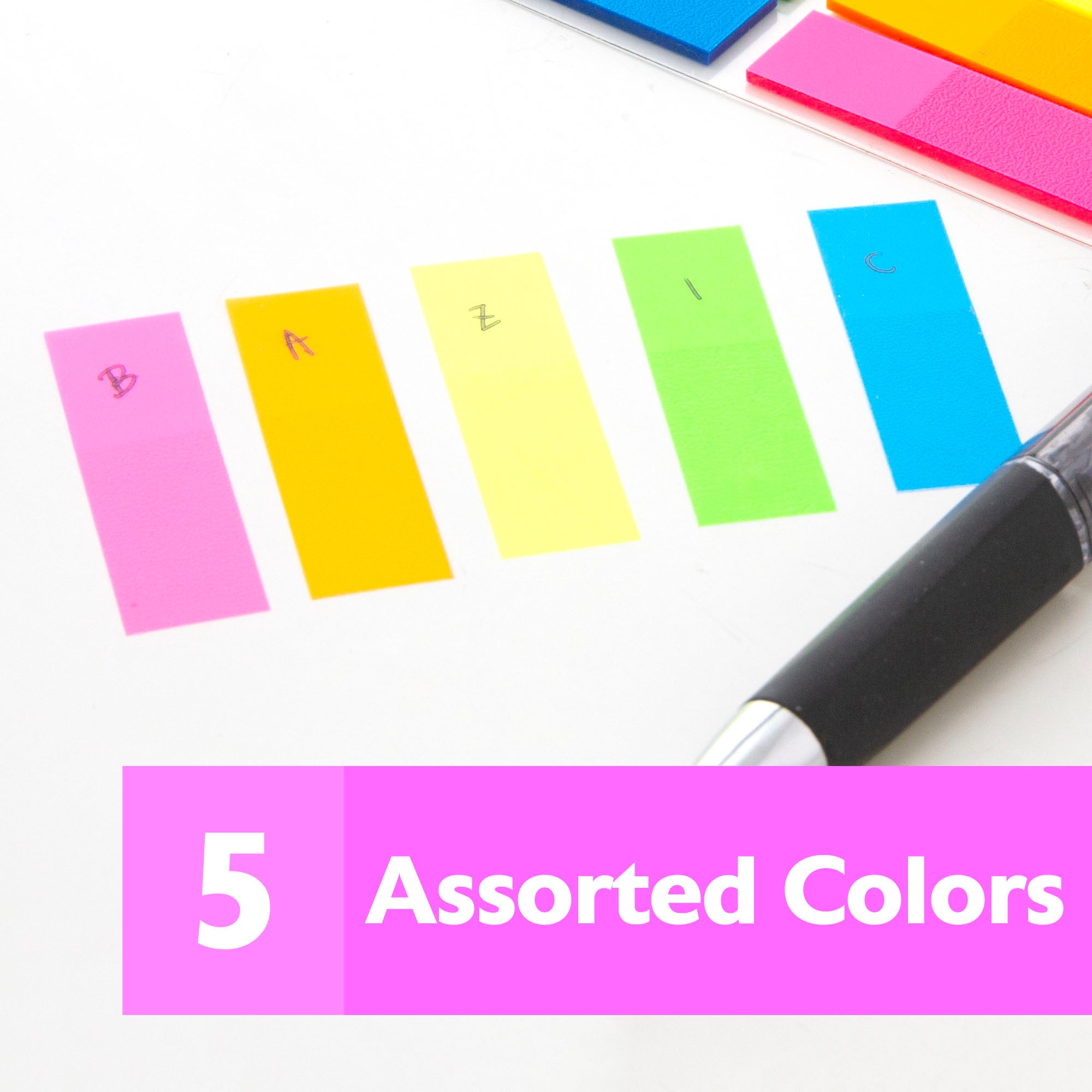 25 Ct. 0.5" X 1.7" Neon Color Coding Flags (10/Pack)