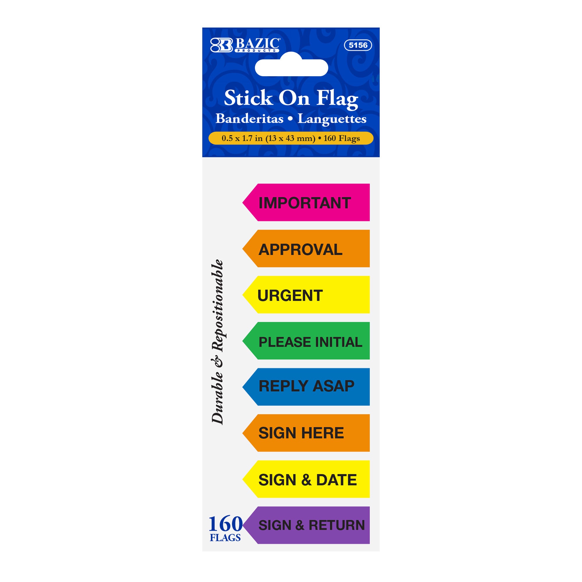 20 Ct. 0.5" X 1.7" Printed Arrow Flags (8/Pack)