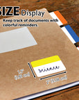 5-Colors 2" x 1.5" Filing Tabs (30 Tabs/Pack)