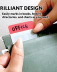 5-Colors 2" x 1.5" Filing Tabs (30 Tabs/Pack)
