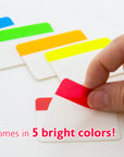 5-Colors 2" x 1.5" Filing Tabs (30 Tabs/Pack)