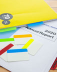 5-Colors 2" x 1.5" Filing Tabs (30 Tabs/Pack)