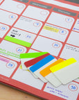 5-Colors 2" x 1.5" Filing Tabs (30 Tabs/Pack)