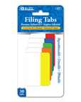 5-Colors 2" x 1.5" Filing Tabs (30 Tabs/Pack)