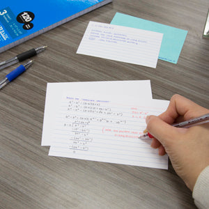50 Ct. Spiral Bound 3" X 5" Ruled White Index Card