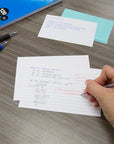 50 Ct. Spiral Bound 3" X 5" Ruled White Index Card