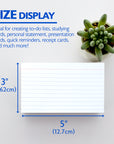 200 Ct. 3" X 5" Ruled White Index Card