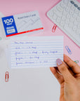 100 Ct. 3" X 5" Ruled White Index Card