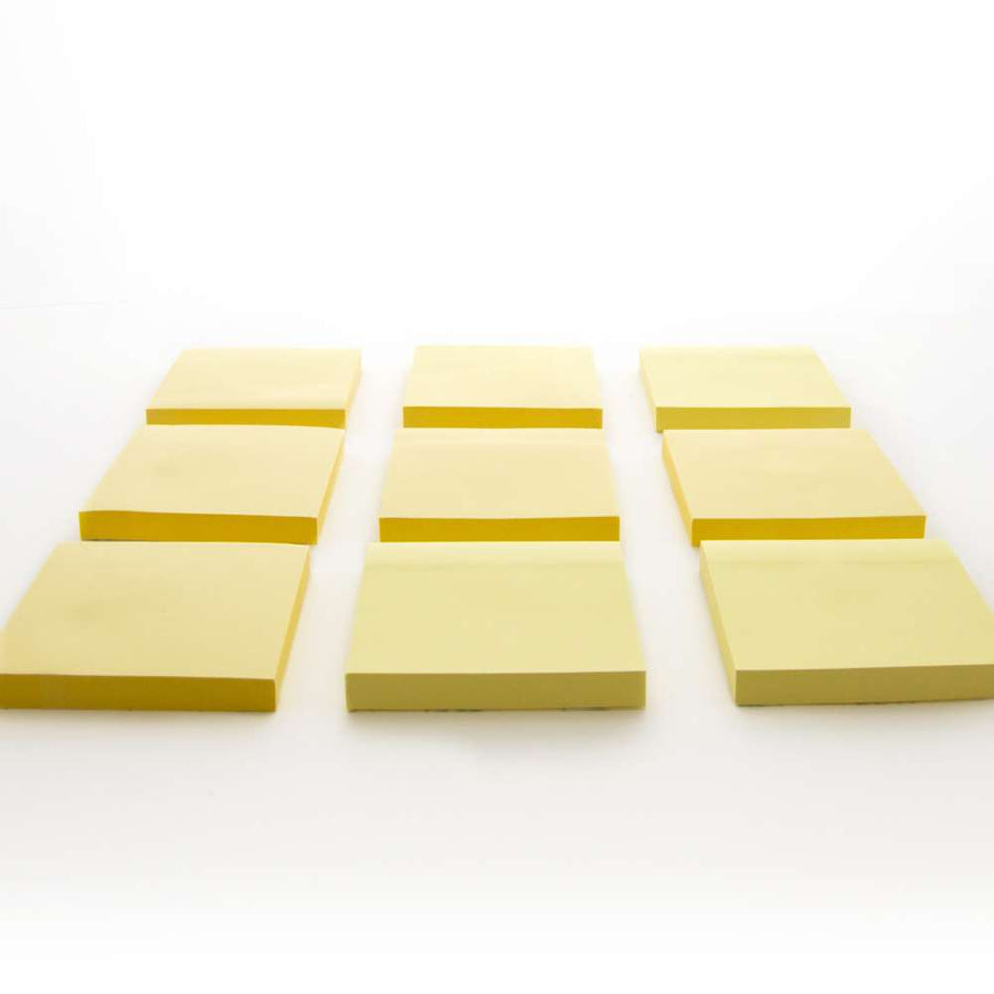 Stick On Notes 3" X 3" (Pack) Yellow 100 Ct. (12/Shrink)