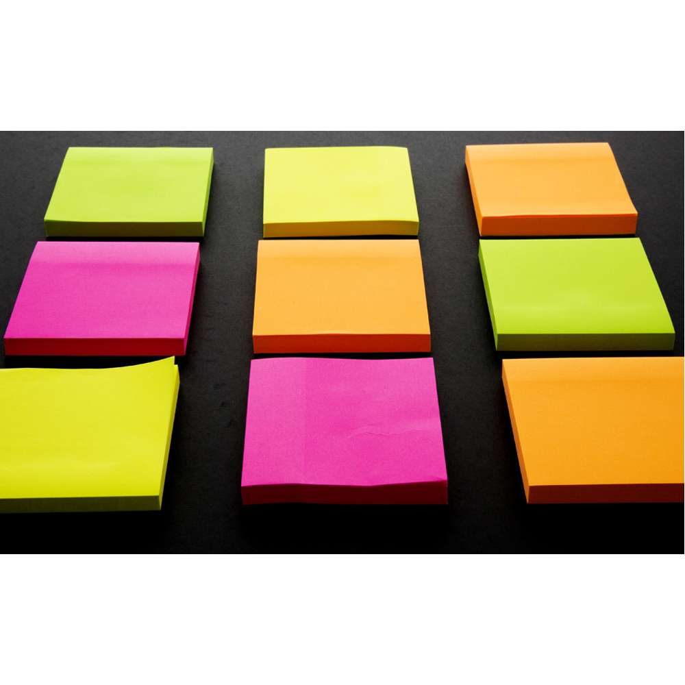90 Ct. 3" X 3" Neon Sticky Notes (12/Shrink)