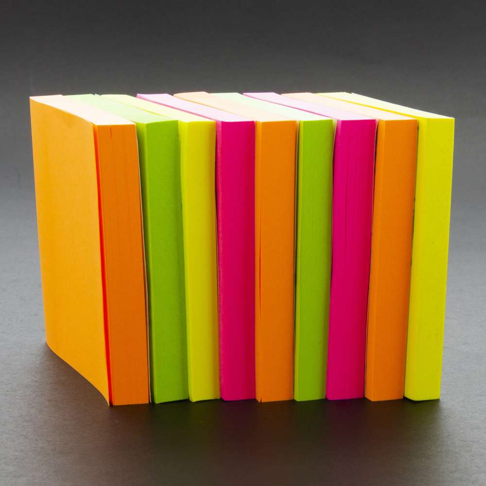 90 Ct. 3" X 3" Neon Sticky Notes (12/Shrink)