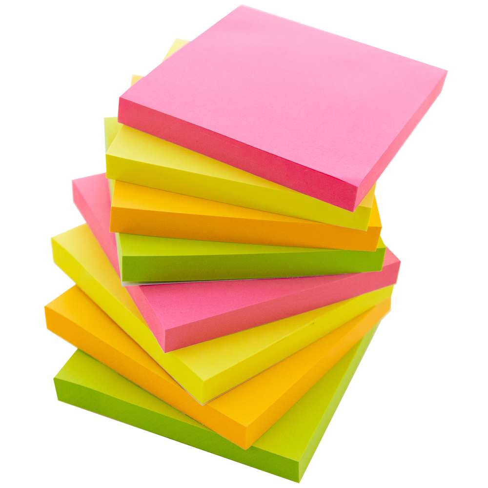 90 Ct. 3" X 3" Neon Sticky Notes (12/Shrink)