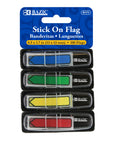 25 Ct. 0.5" x 1.7" Neon Color Printed Arrow Flags w/ Dispenser (4/Pack)