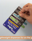 Flags Neon Color Printed Sign Here w/ Dispenser 0.5" X 1.7" 25 Ct. (4/Pack)
