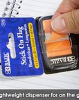 30 Ct. 1" x 1.7" Neon Color Standard Flags w/ Dispenser (2/Pack)