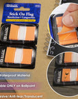 30 Ct. 1" x 1.7" Neon Color Standard Flags w/ Dispenser (2/Pack)