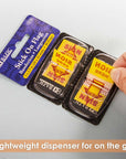 25 Ct. 1" x 1.7" Yellow Color Printed Sign Here Flags w/ Dispenser (2/Pack)