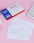 100 Ct. 3" X 5" Unruled White Index Card