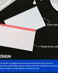 100 Ct. 3" X 5" Ruled Color Coded Index Card