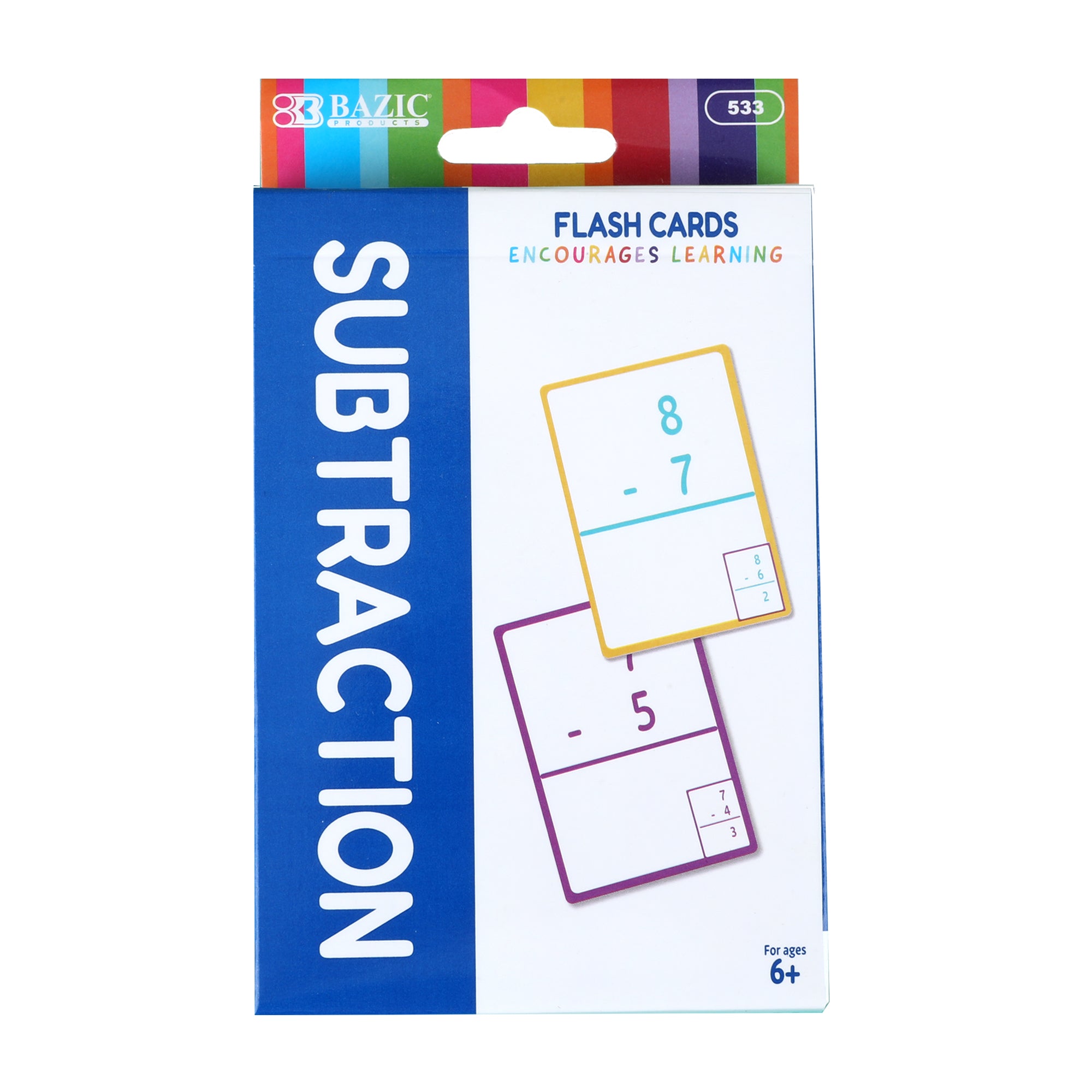 Subtraction Flash Cards (36/Pack)