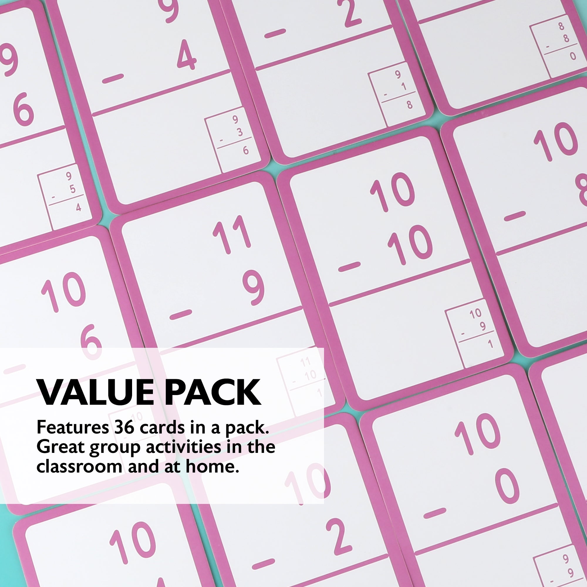 Subtraction Flash Cards (36/Pack)