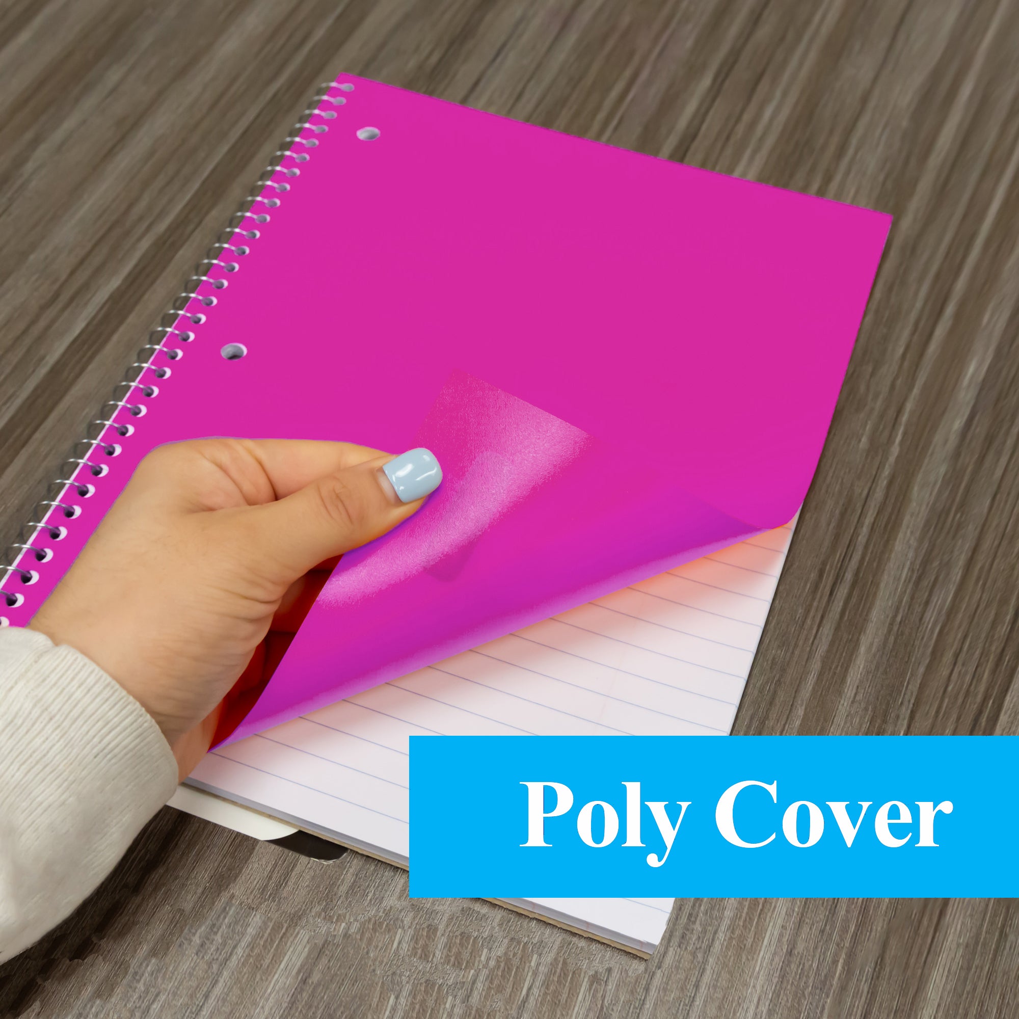 W/R 70 Ct. 1-Subject Poly Cover Spiral Notebook