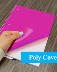 W/R 70 Ct. 1-Subject Poly Cover Spiral Notebook