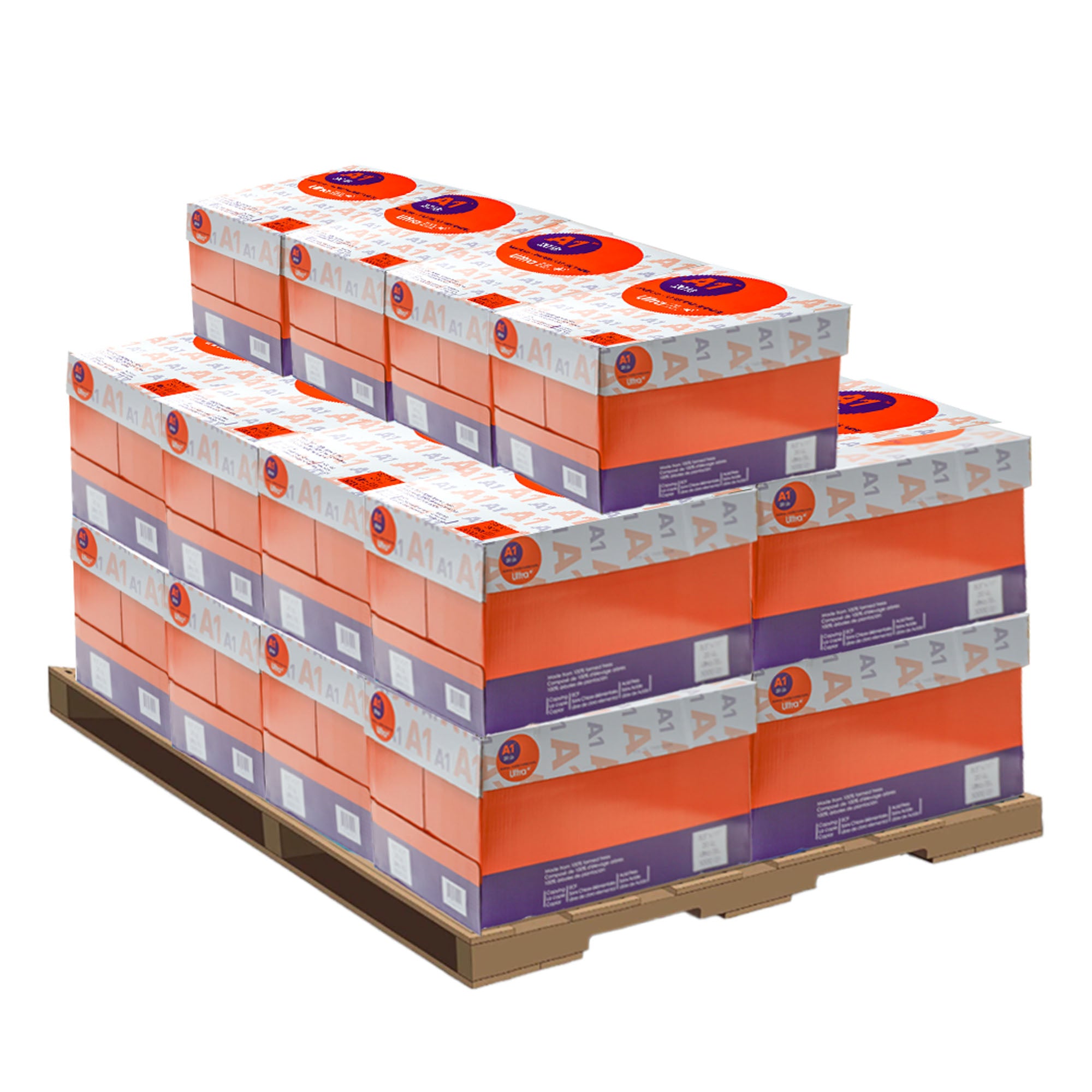 A1 ULTRA 8.5" X 11" White Copy Paper 100,000 Sheets (20 Cases/Pallet)